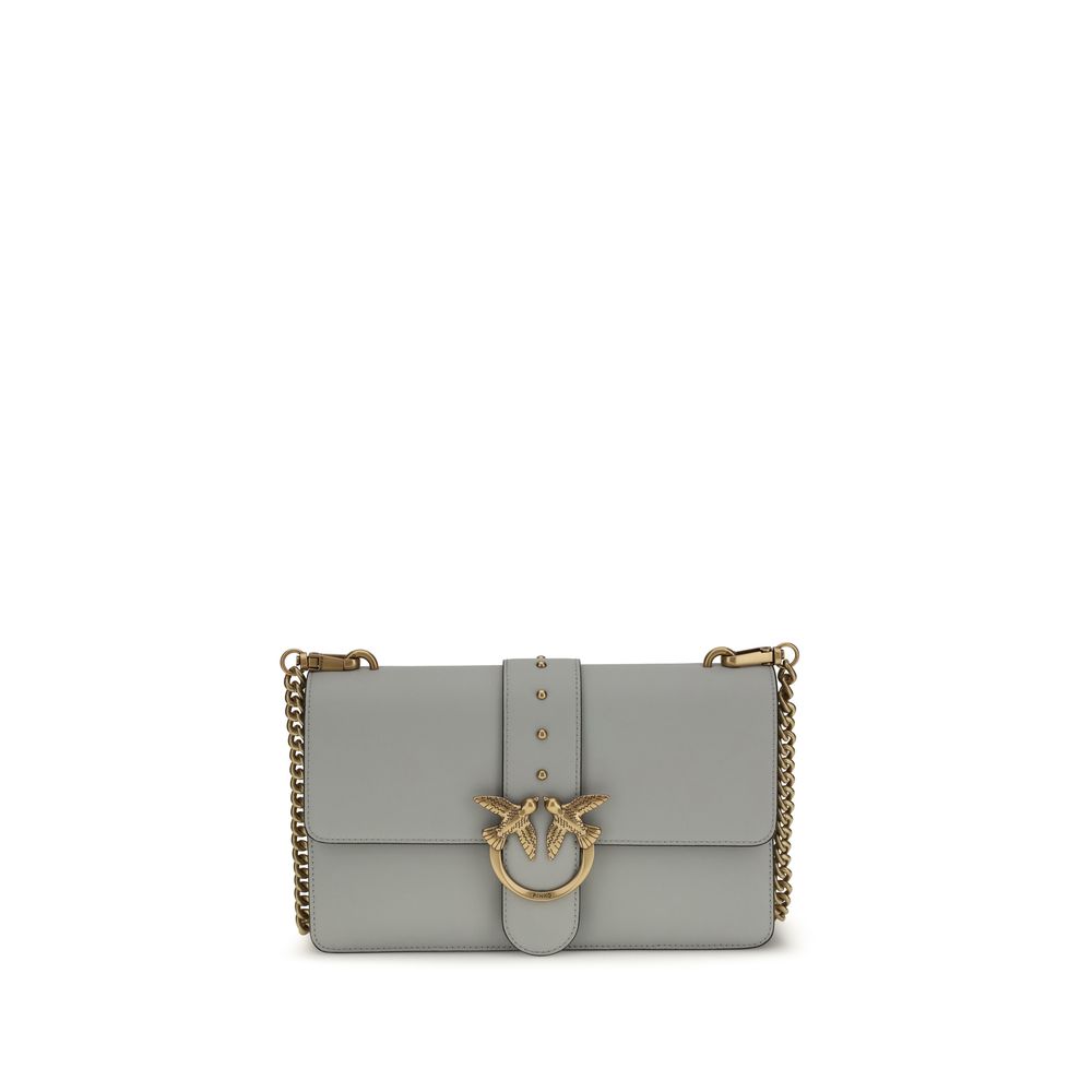 Borsa Pinko One Simply Love Bag Icon in Pelle di Vitello Grigia