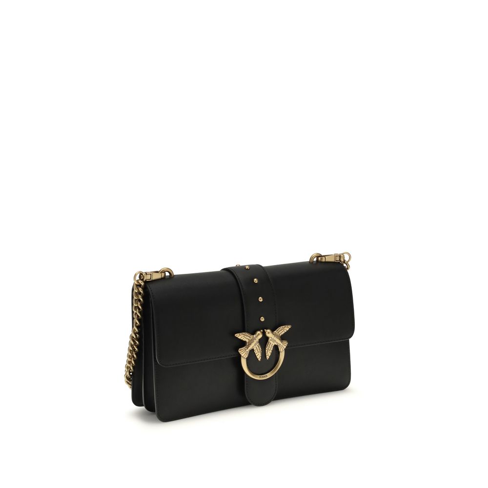 Borsa Pinko One Simply Love Bag Icon in Pelle di Vitello Nera