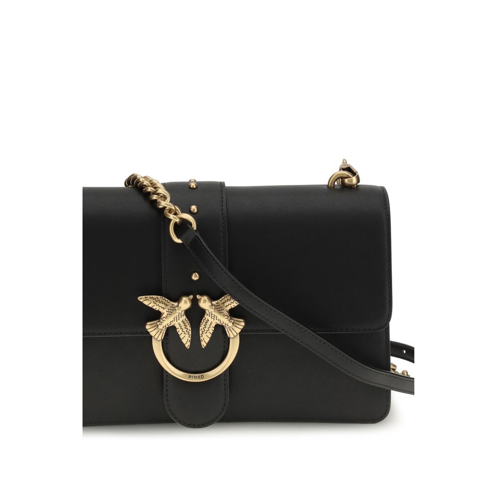 Borsa Pinko One Simply Love Bag Icon in Pelle di Vitello Nera