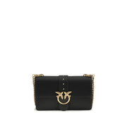 Borsa Pinko One Simply Love Bag Icon in Pelle di Vitello Nera