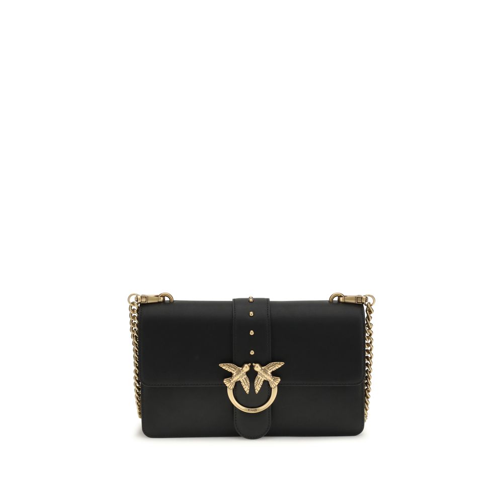 Borsa Pinko One Simply Love Bag Icon in Pelle di Vitello Nera