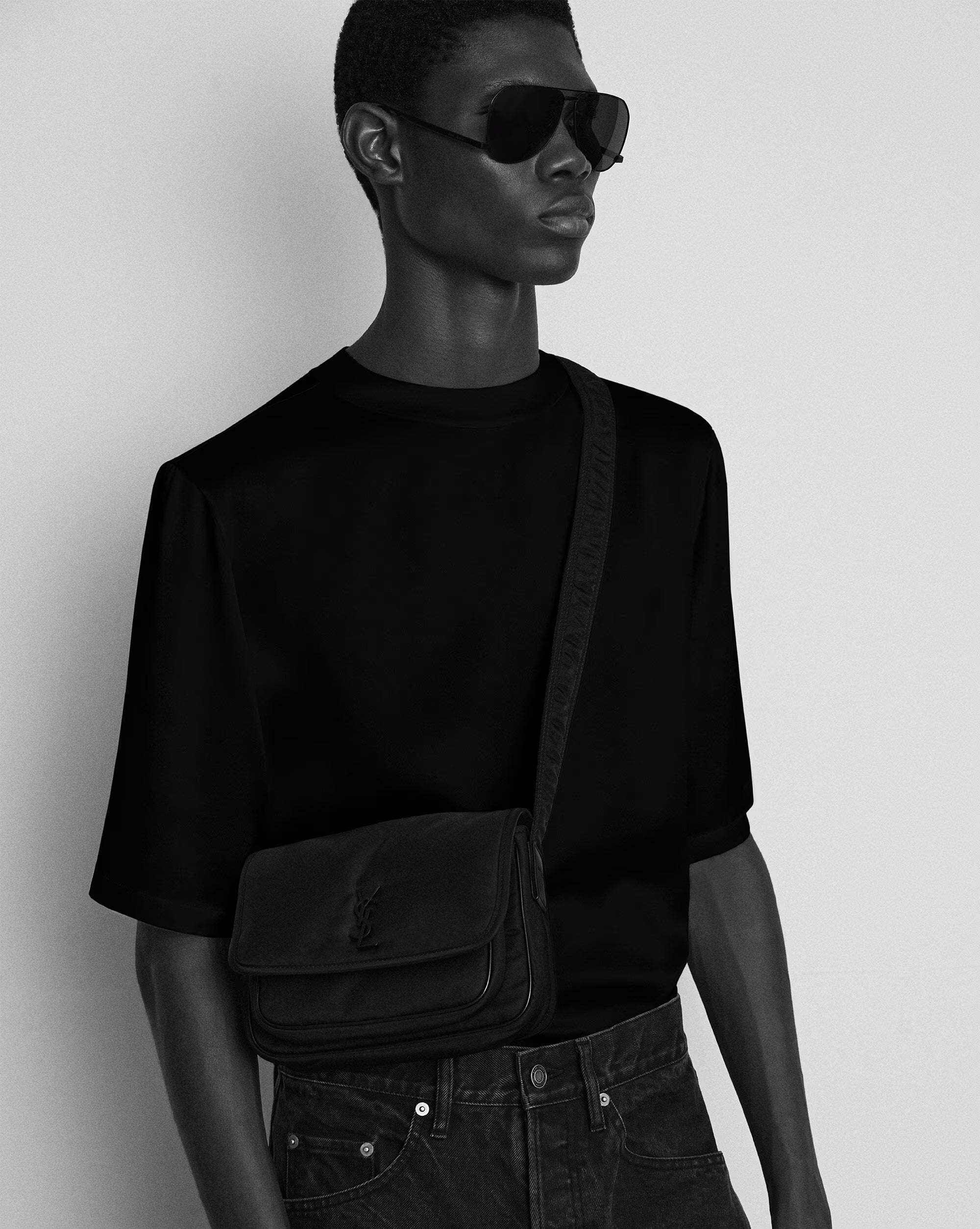Borsa Saint Laurent Niki Small Messenger Bag in Nylon ECONYL®