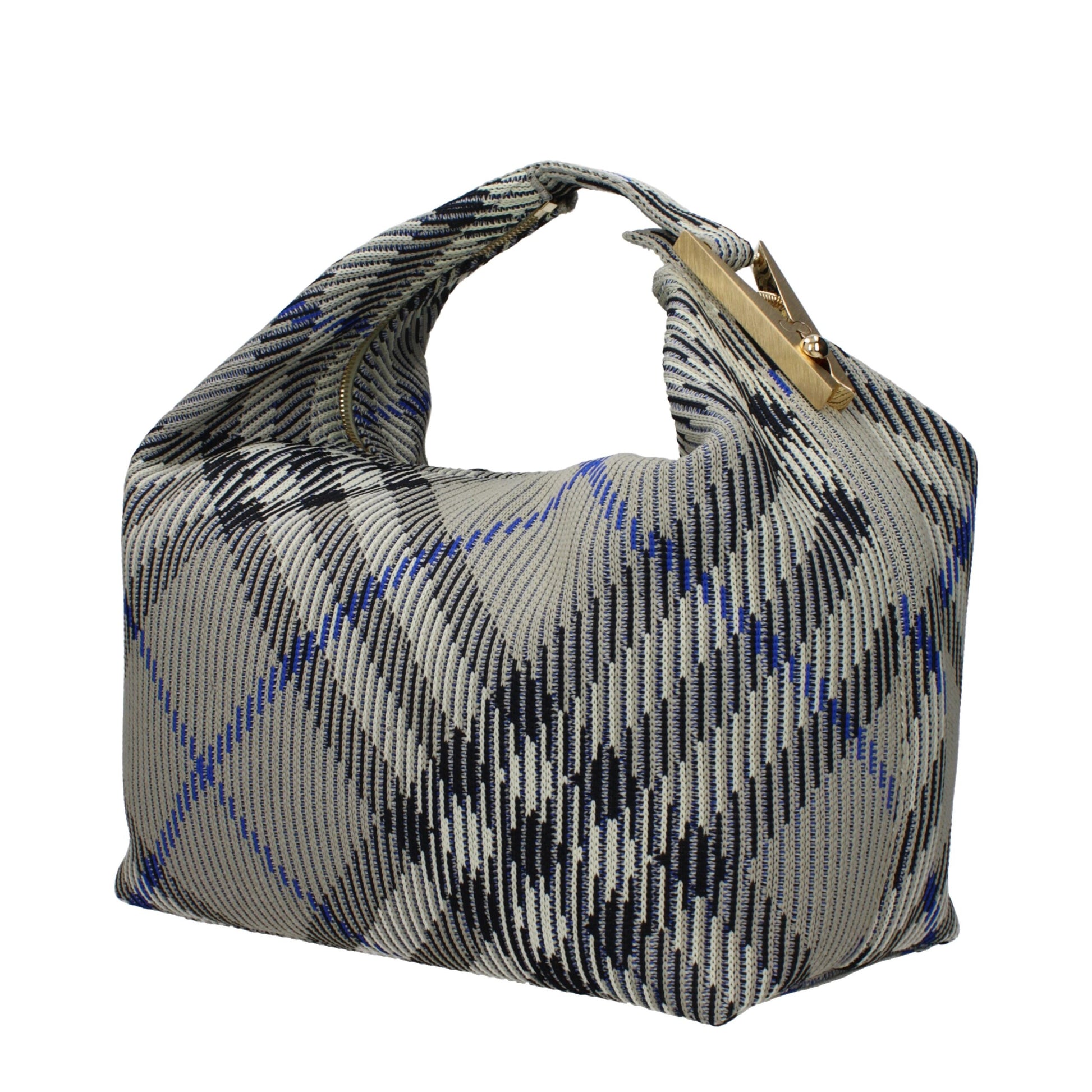 Borsa a Mano Burberry in Poliammide Verde, Chiusura Zip