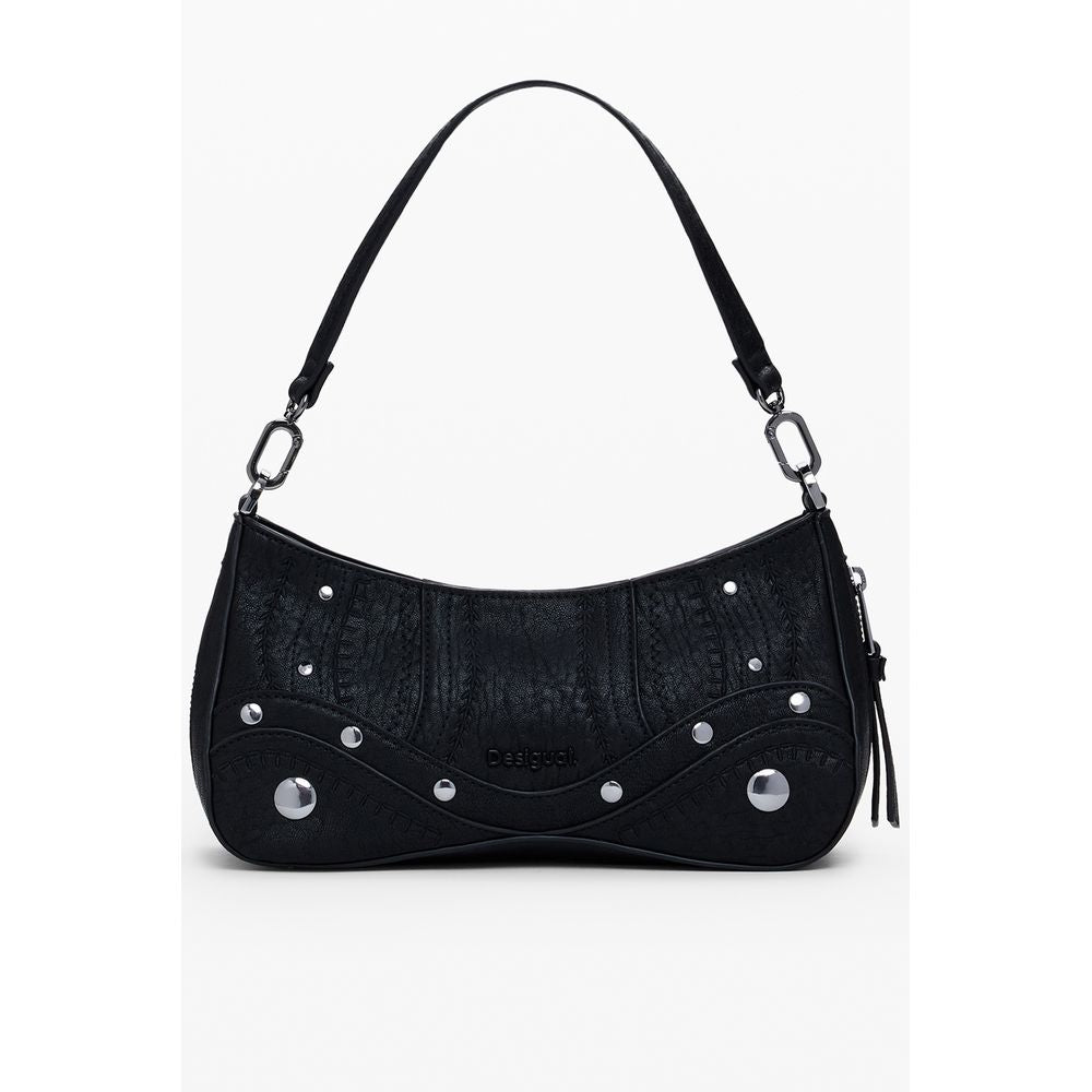 Borsa a Mano Desigual EMBRO PATCH ALSACIA in Polietilene Nero, Fondo Espandibile