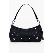 Borsa a Mano Desigual EMBRO PATCH ALSACIA in Polietilene Nero, Fondo Espandibile