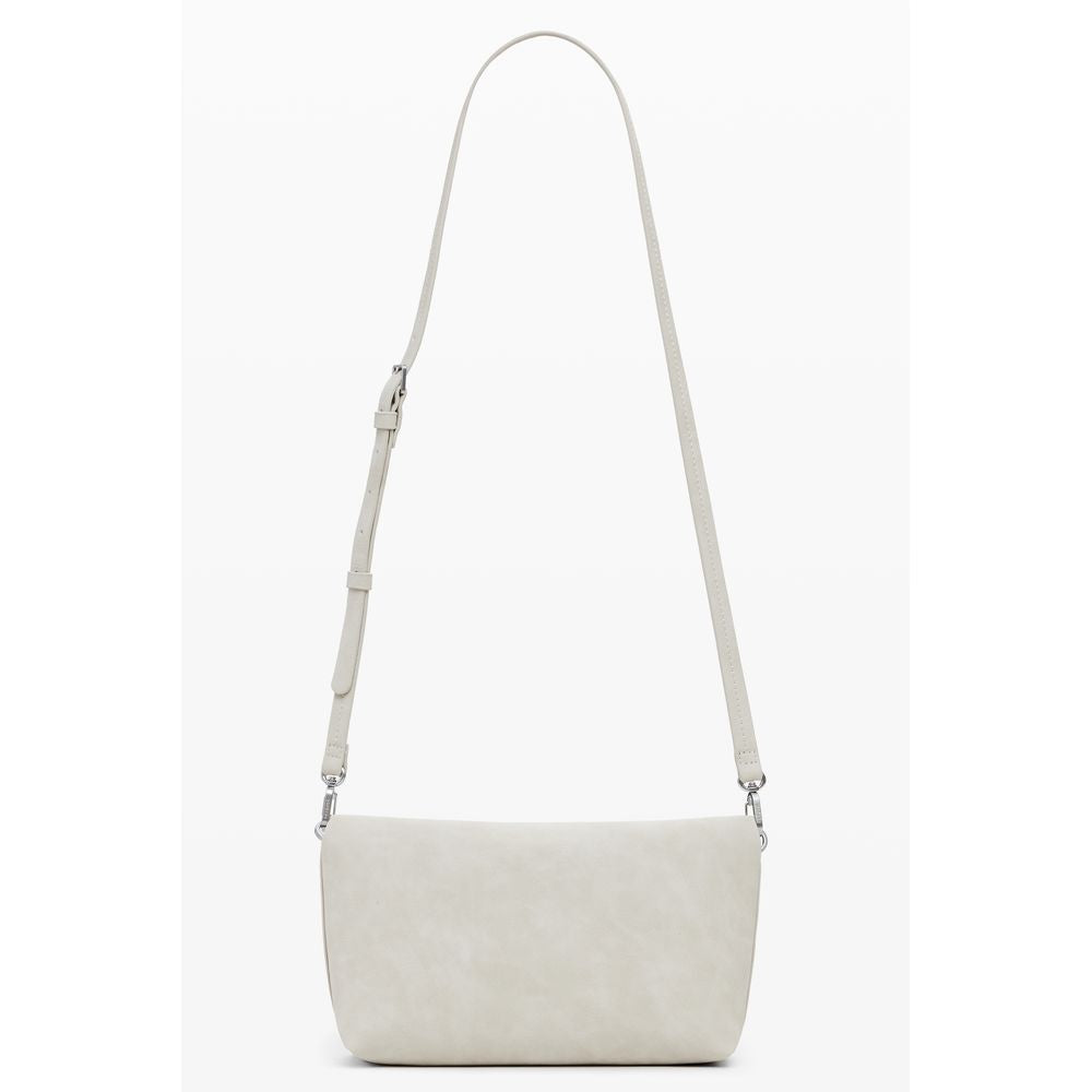 Borsa a Mano Desigual Half Logo Trokel in Polietilene Beige, 3 Tasche Esterne