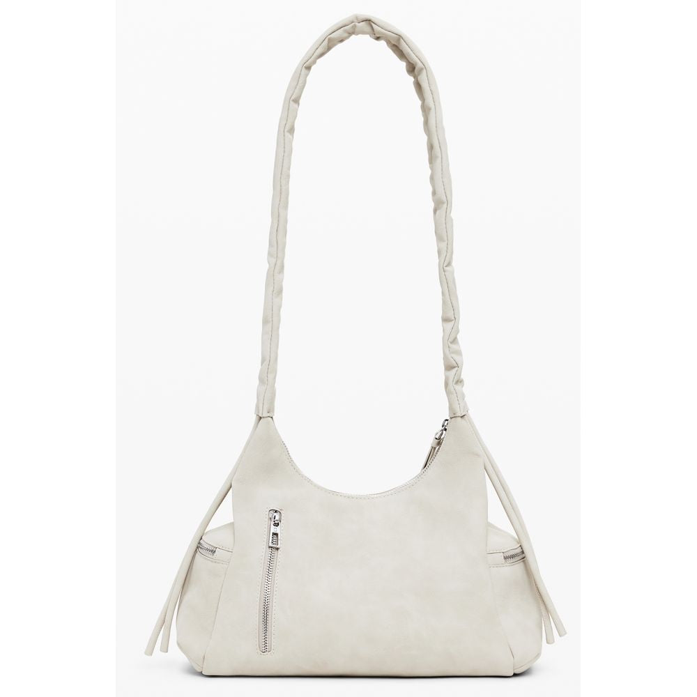Borsa a Mano Desigual Montville Half Logo in Polietilene Beige, 3 Tasche Esterne
