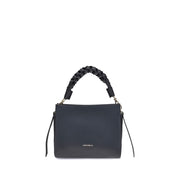 Coccinelle Bohème Small Handbag in Double Leather, Black/Cognac