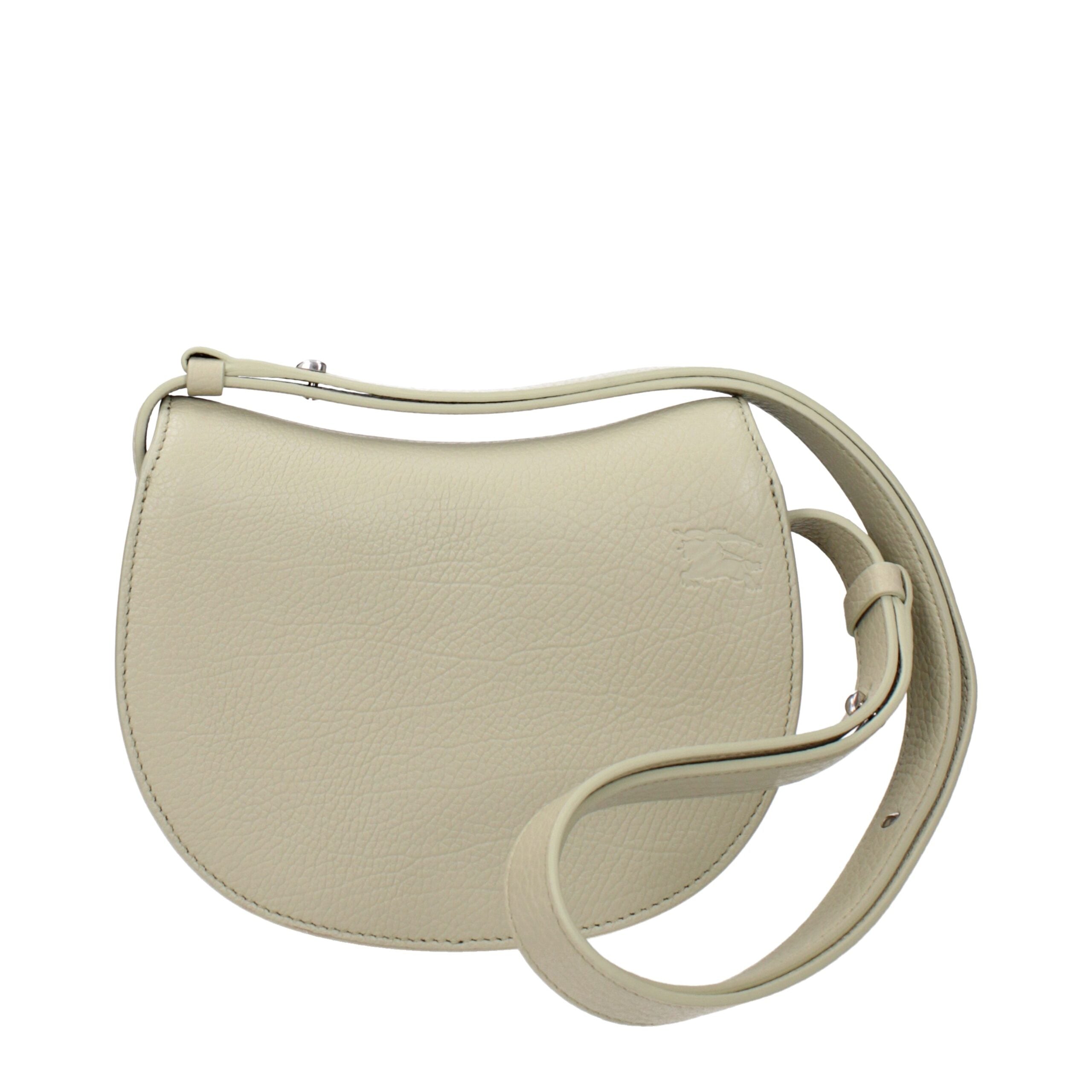 Borsa a Spalla Burberry Mini in Pelle Verde, Tracolla Regolabile