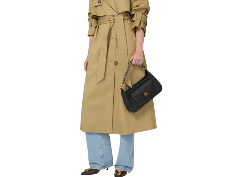 Borsa a Spalla Coccinelle Beat Generation Media in Pelle Nera