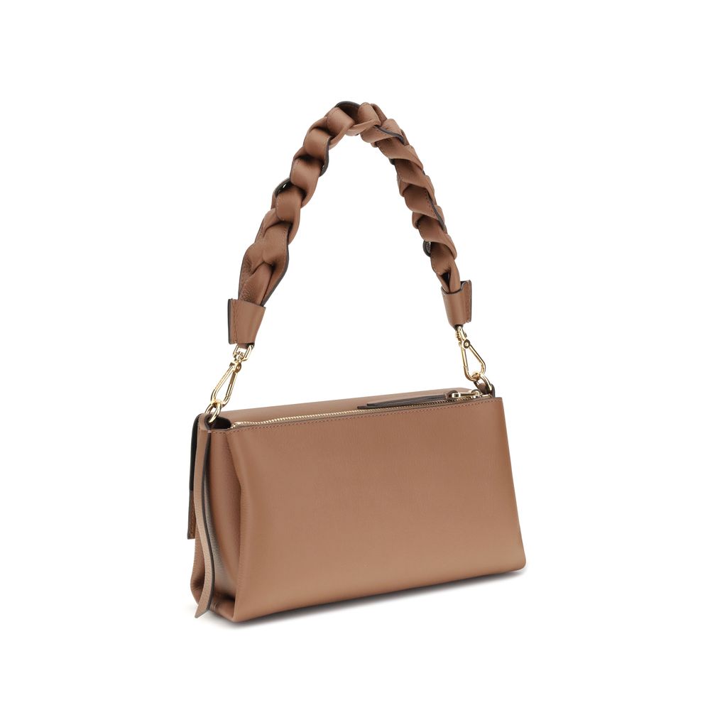 Borsa a Spalla Coccinelle Bohème in Pelle con Manico Intrecciato