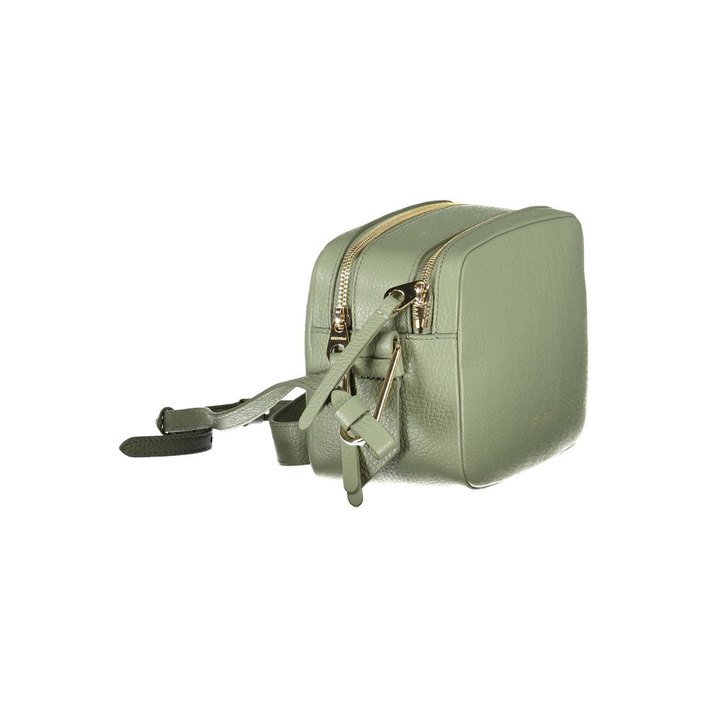 Borsa a Spalla Coccinelle Malory in Vera Pelle Colore Verde
