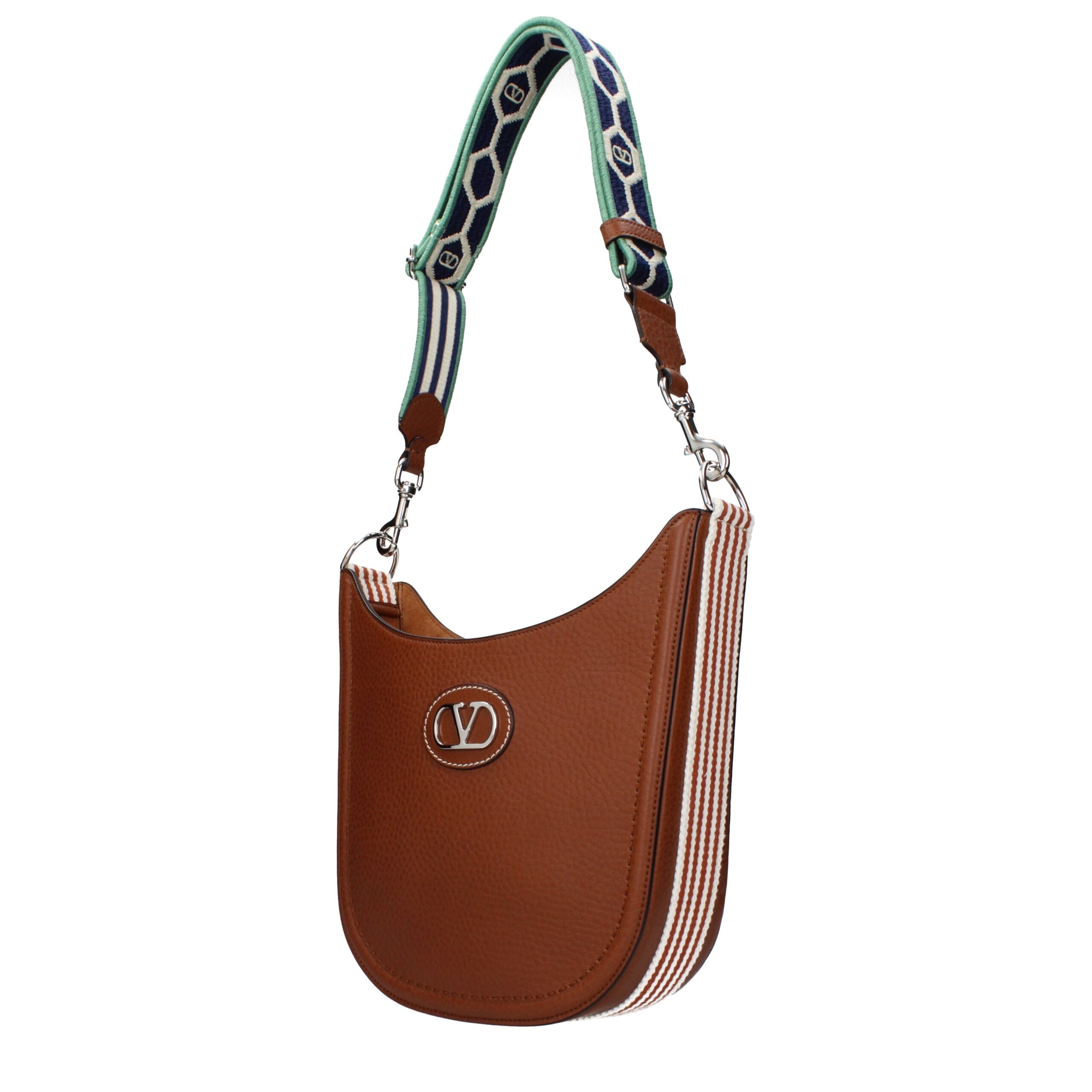 Borsa a Tracolla Uomo Valentino Garavani in Pelle Marrone | B0D13YEEQY6