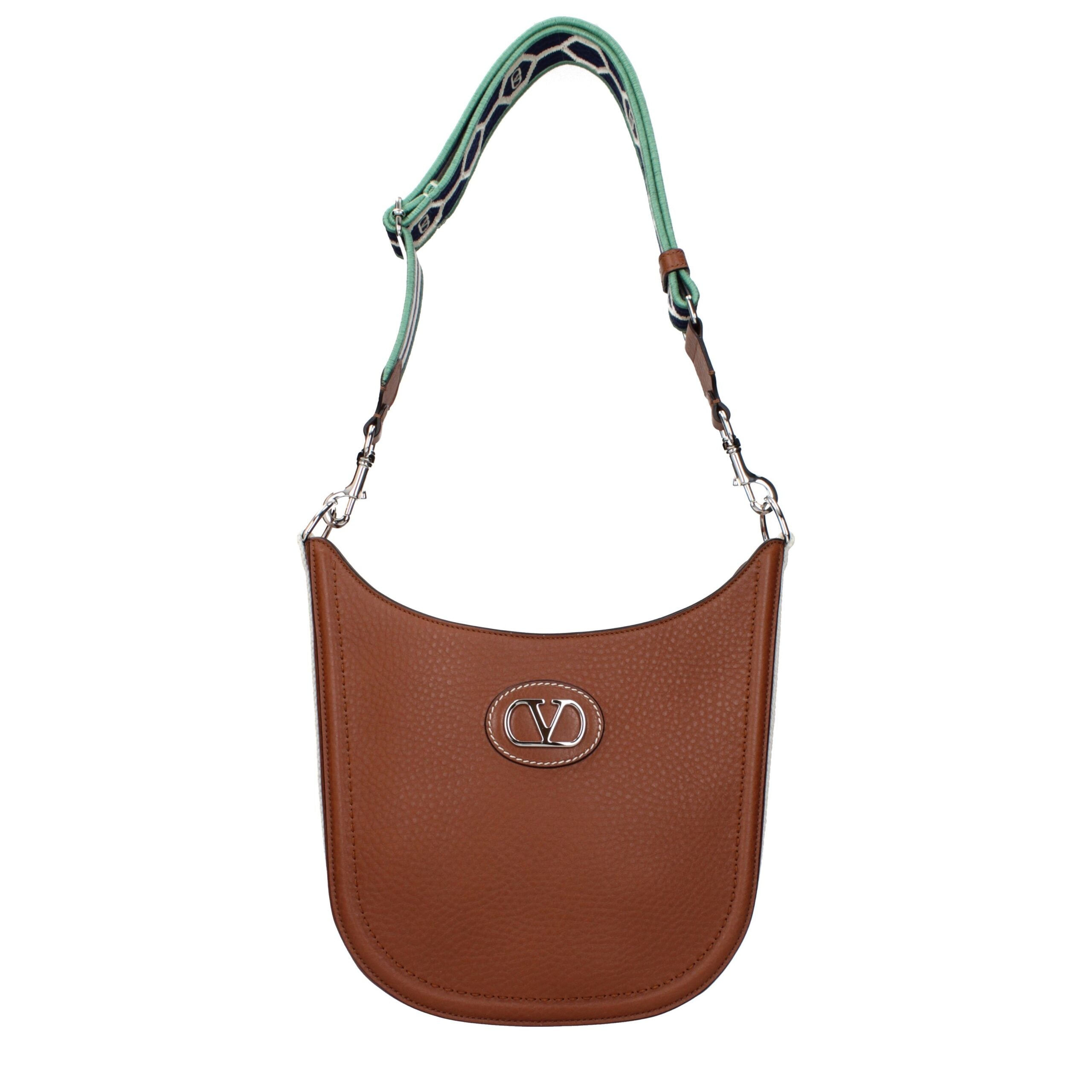 Borsa a Tracolla Uomo Valentino Garavani in Pelle Marrone | B0D13YEEQY6