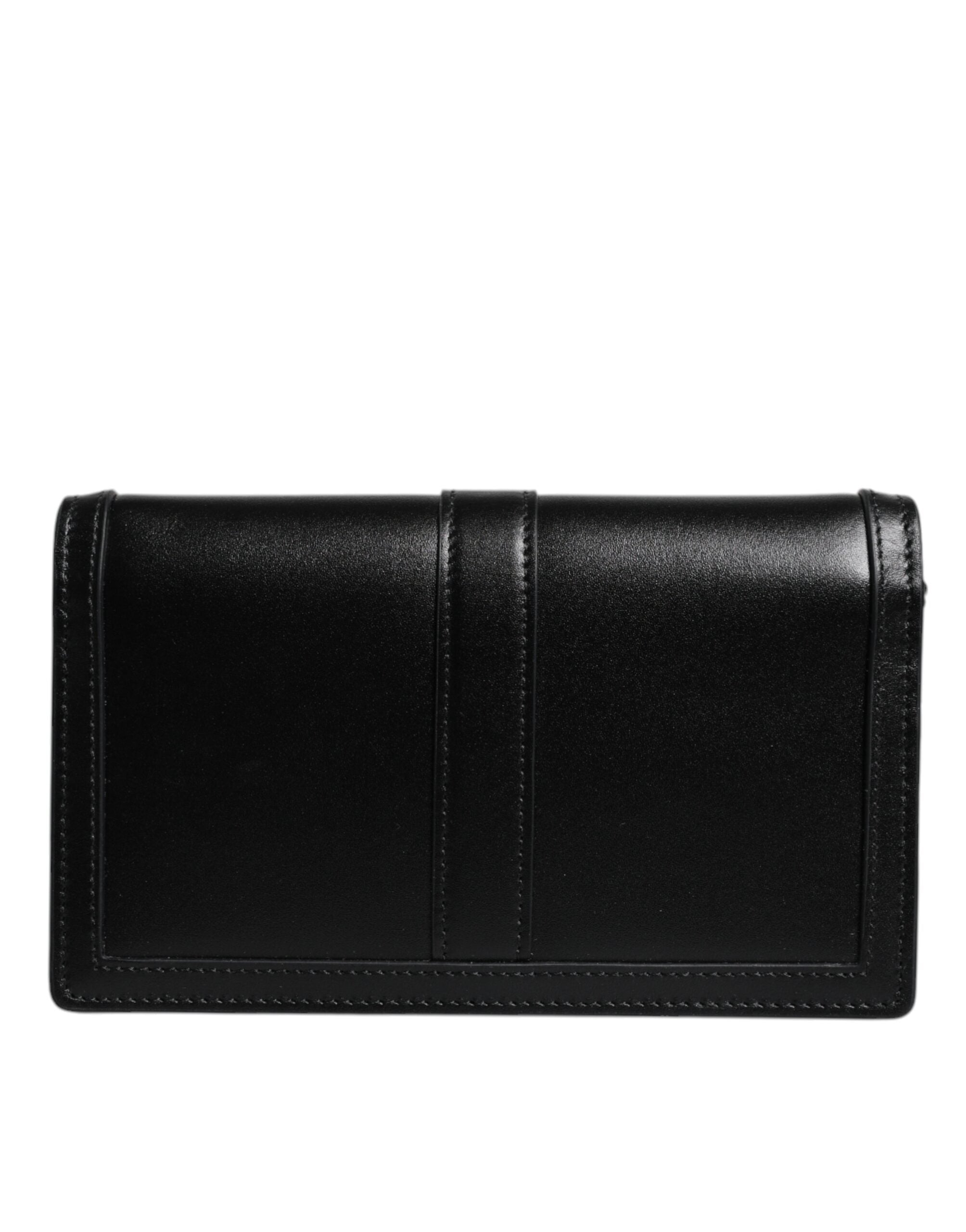 Borsa a Tracolla Versace in Pelle di Vitello Nera, Catena 100cm