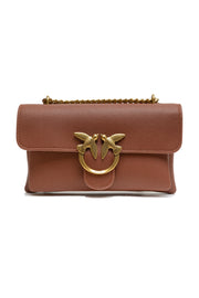 Borsetta Pinko Love One Soft Mini in Pelle Bottalata Marrone