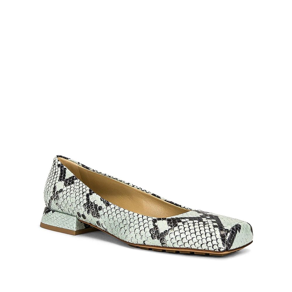Bottega Veneta Ballerine Donna in Pelle di Vitello Bicolore Effetto Pitone