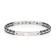 Amen men's steel bracelet with diamonds ACBR1299
