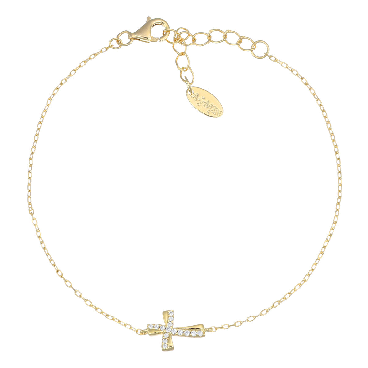 Amen Women's Bracelet with Crosses BRCROGBZ