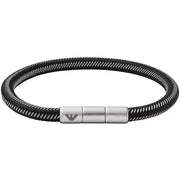 Bracciale Catena Larga Emporio Armani Acciaio Nero EGS2991040