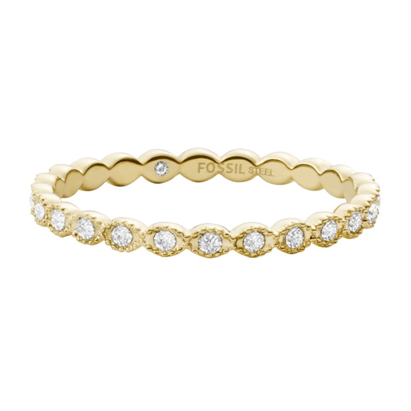 Bracciale Catena Logo Fossil Acciaio Oro Rosa JF03749710506 (Taglia 506)