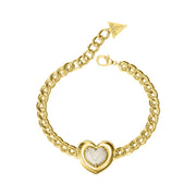 Bracciale Catena Logo Rotondo Guess Oro Giallo JUBB05456JWYGS