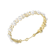 Bracciale Catena Logo Tondo Cristalli Guess Oro Giallo JUBB05577JWYGS