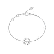 Bracciale Catena Logo Tondo Guess Acciaio JUBB05527JWRHS