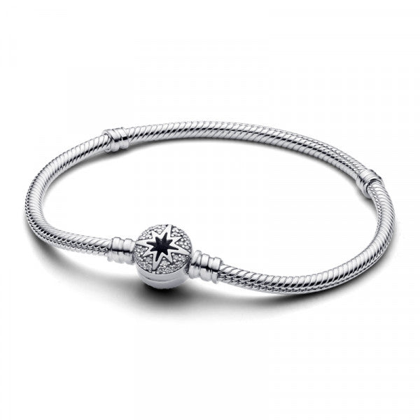 Bracciale Catena Snodata Chiusura Cuore Pavé Pandora Rose Lunghezza 20 cm 593584C01-20
