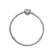 Bracciale Catena Snodata Chiusura a Cuore Pandora Argento 925 Lunghezza 18 cm 590719-18