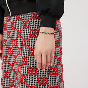 Bracciale Gucci Interlocking G YBA620798001 argento 925 anticato