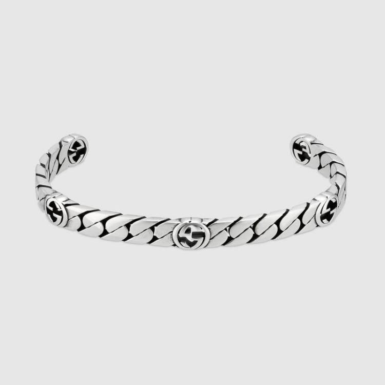 Bracciale Gucci Interlocking G YBA661526001 argento 925
