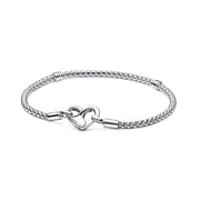 Bracciale Maglia Serpente Chiusura Cuore Logo Lunghezza 17 cm 592453C00-17