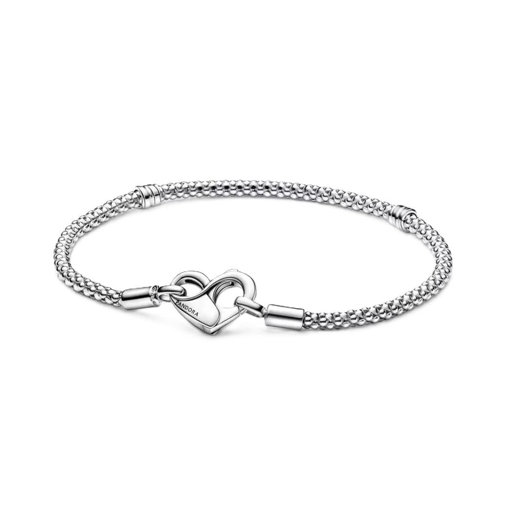 Bracciale Maglia Serpente Chiusura Cuore Logo Lunghezza 17 cm 592453C00-17