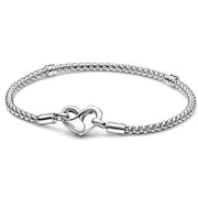Snake Chain Bracelet Heart Logo Closure Length 23 cm 592453C00-23