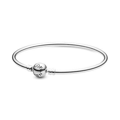 Bracciale Maglia Serpente Chiusura Cuore Pandora Argento 925 Lunghezza 19 cm 590713-19