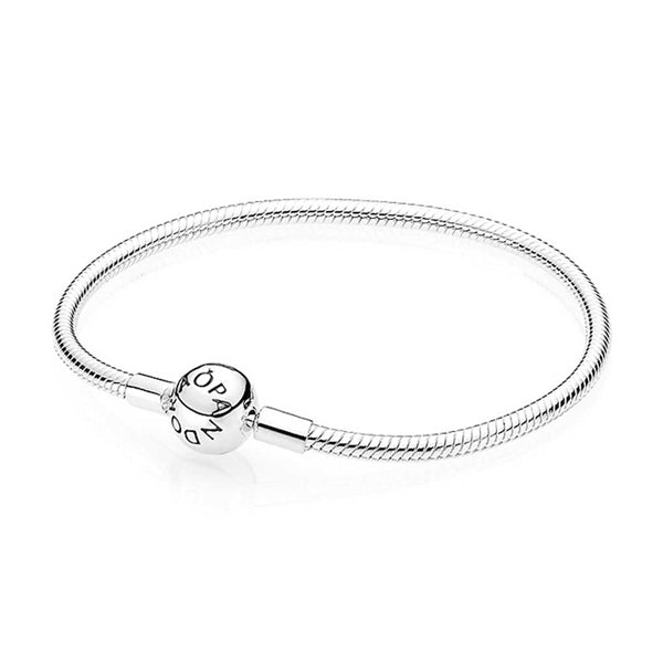 Bracciale Maglia Serpente Chiusura Pavé Trasparente Lunghezza 17 cm 590728-17