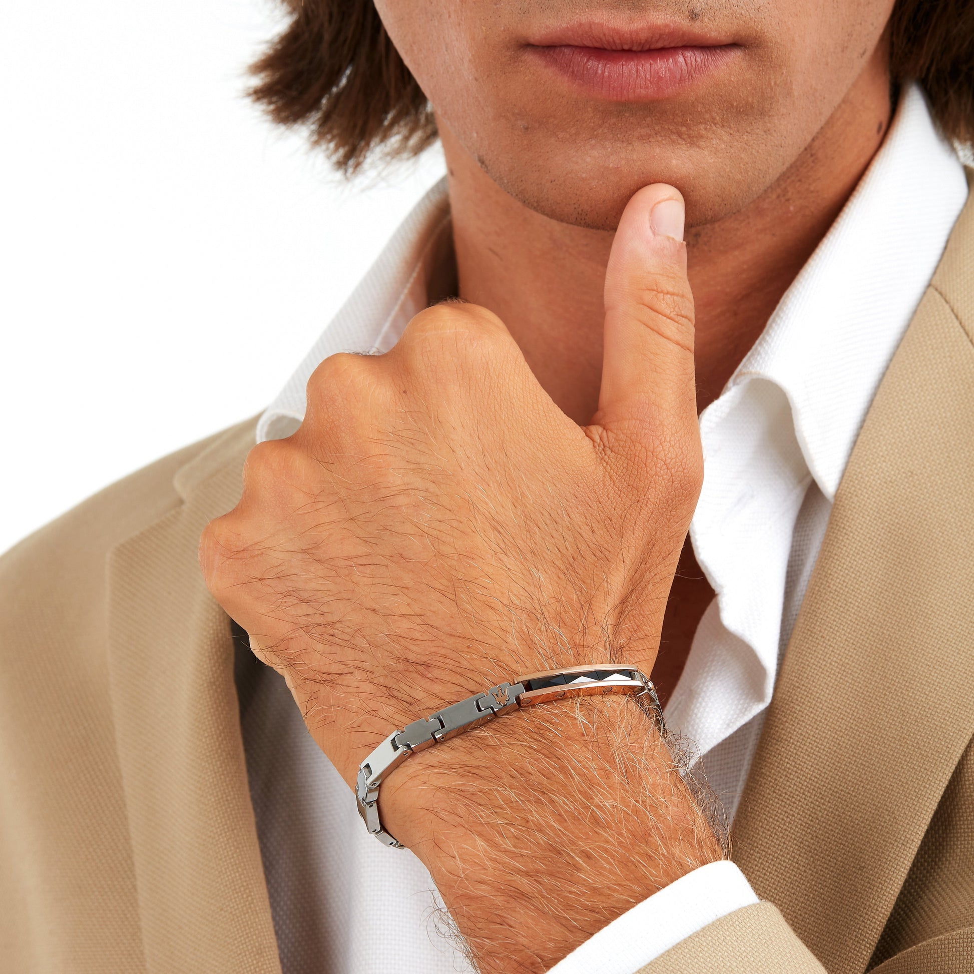 Maserati Ceramic Men's Bracelet Jm423Atz32