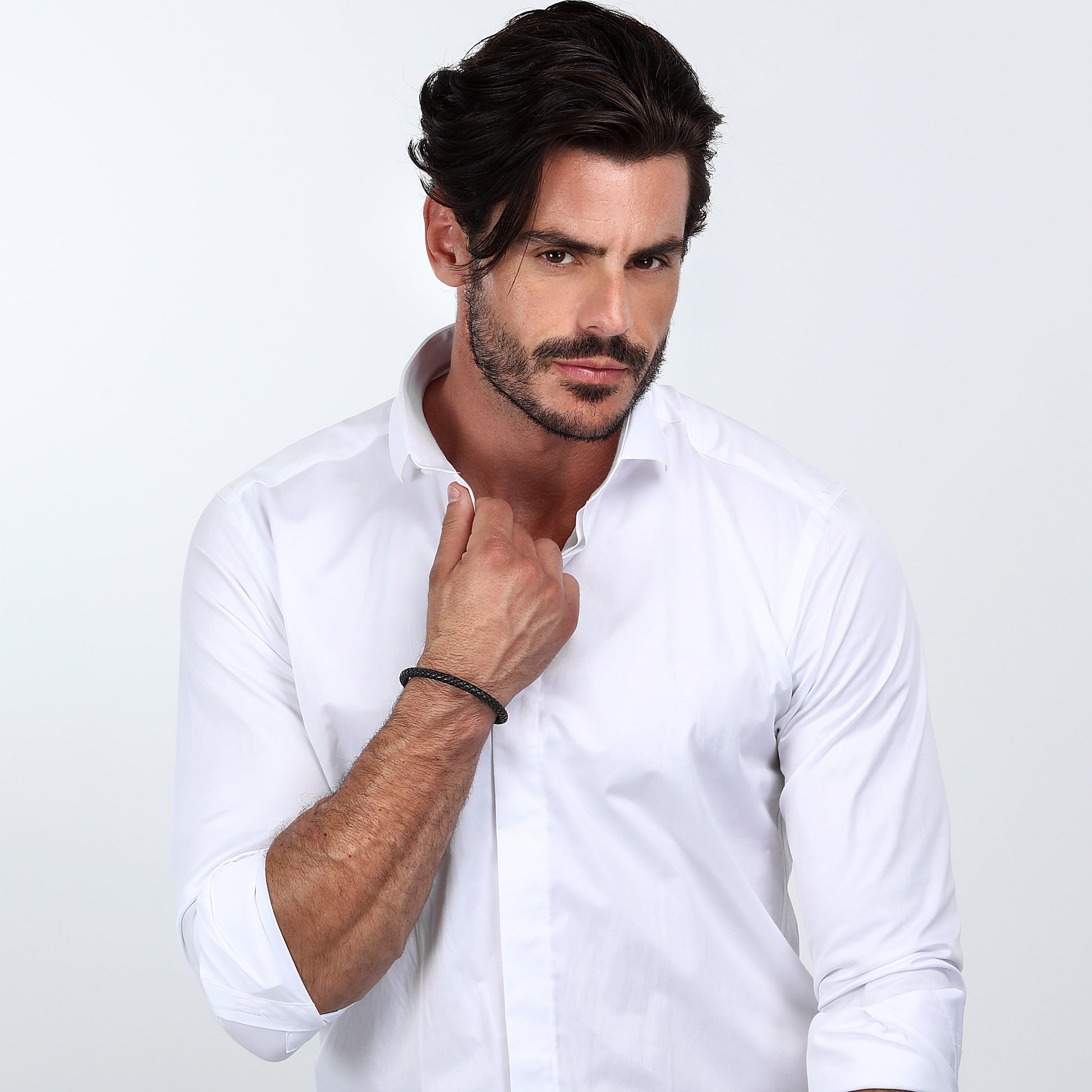 Maserati Recycled Leather Men's Bracelet Jm222Ave07