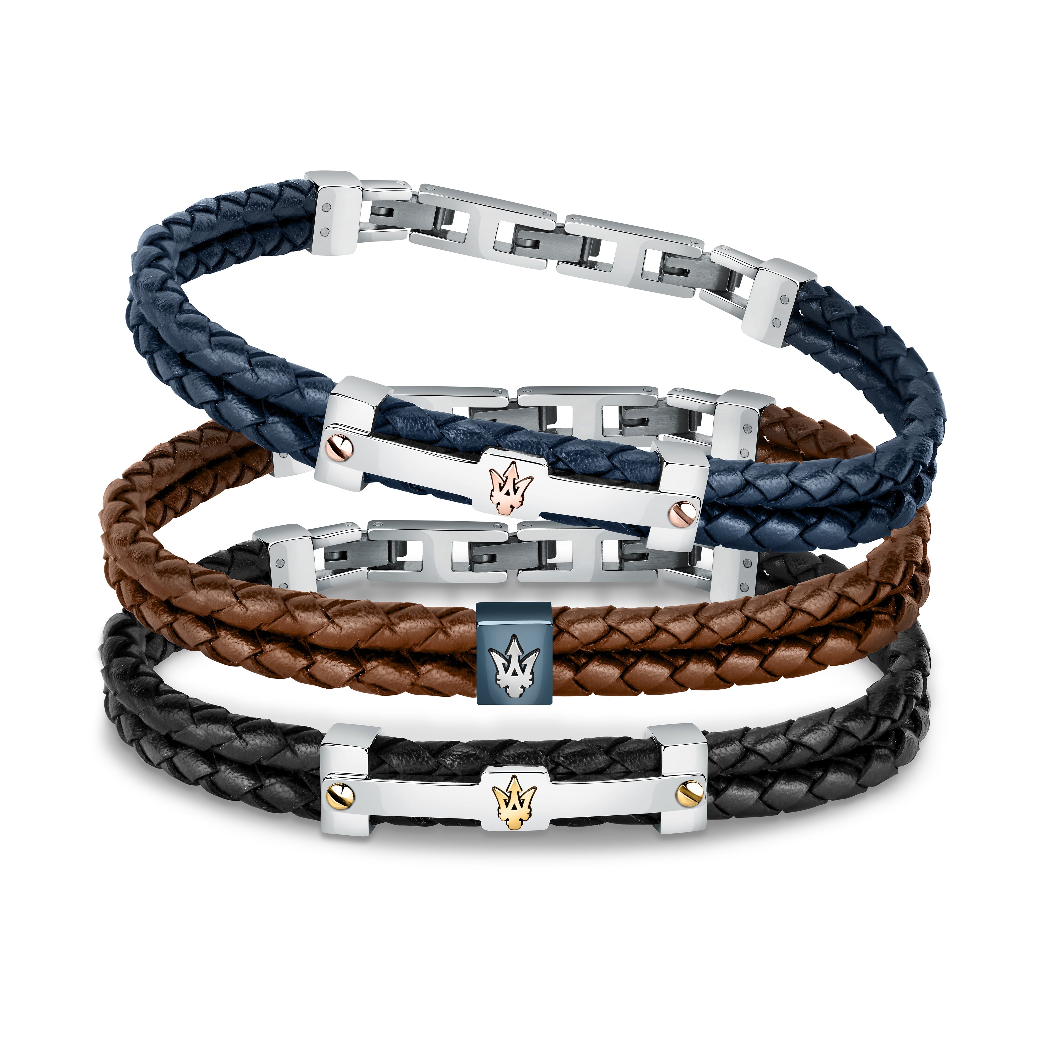 Maserati Recycled Leather Men's Bracelet Jm422Ave11