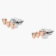 Bracciale Pelle Intrecciata Logo Fossil Marrone JF03367791