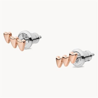 Bracciale Pelle Intrecciata Logo Fossil Marrone JF03367791