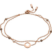 Bracciale Pelle Intrecciata Rigido Fossil Marrone JF03549791