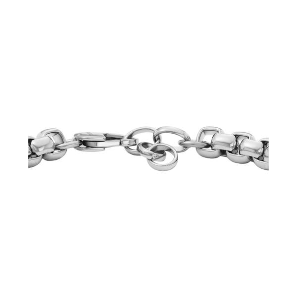Bracciale Pelle Minimalista Fossil Acciaio Nero JF04400040