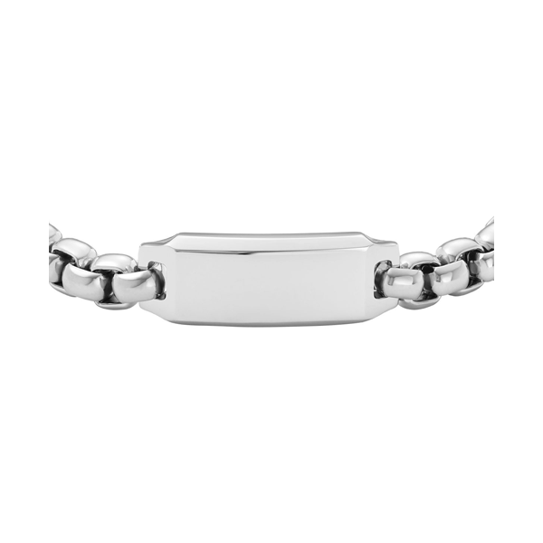 Bracciale Pelle Minimalista Fossil Acciaio Nero JF04400040