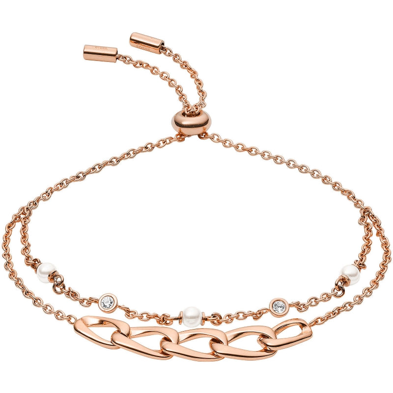 Bracciale Pelle Multi-Filo Fossil Marrone JF03349791