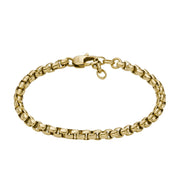 Bracciale Rigido Aperto Logo Fossil Acciaio Oro Rosa JF04561710
