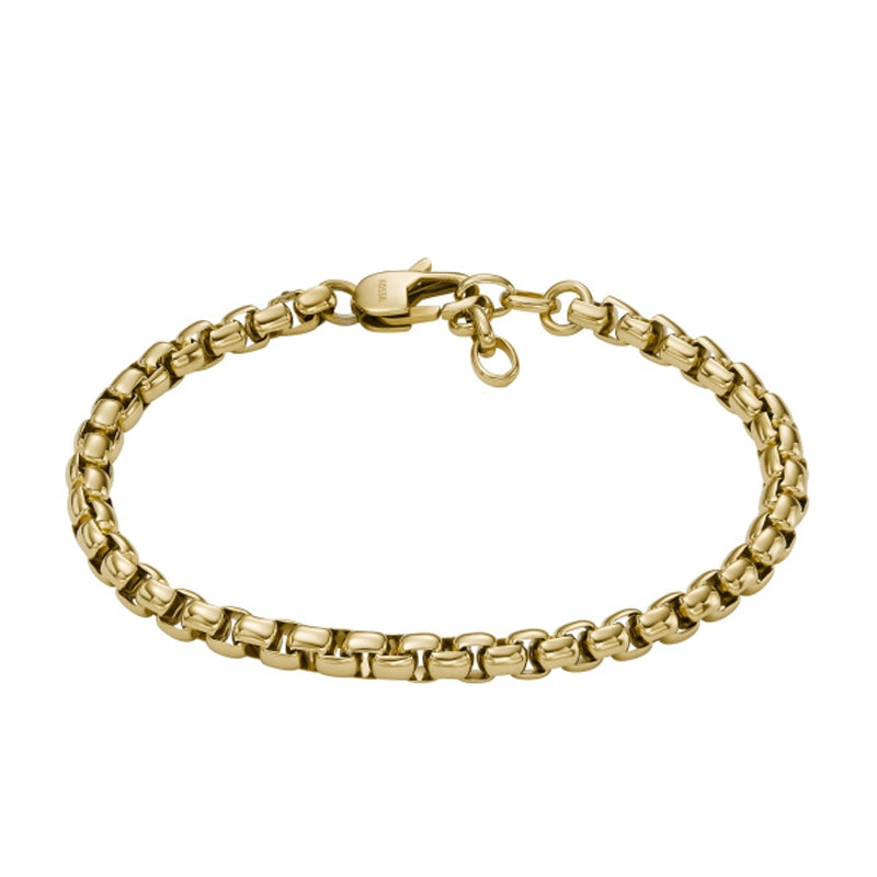 Bracciale Rigido Aperto Logo Fossil Acciaio Oro Rosa JF04561710