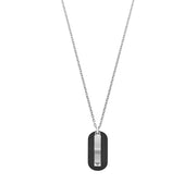 Bracciale Rigido Intrecciato Emporio Armani Acciaio Nero EGS2538040