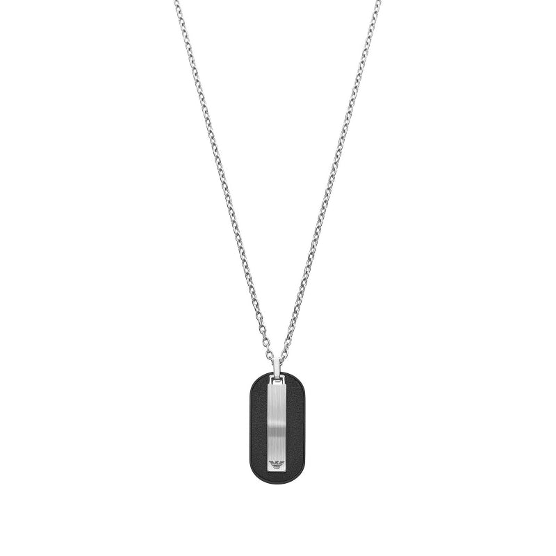 Bracciale Rigido Intrecciato Emporio Armani Acciaio Nero EGS2538040